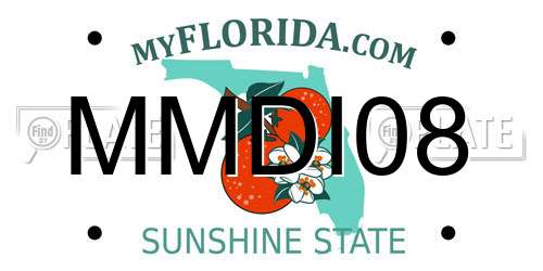 MMDI08 Florida License Plate