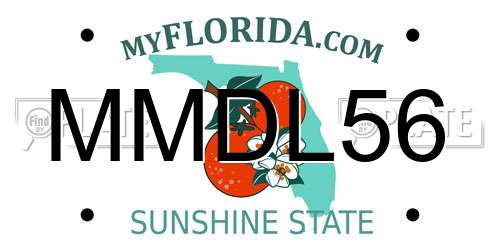 MMDL56 Florida License Plate