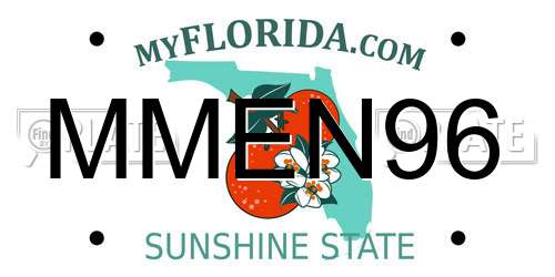 MMEN96 Florida License Plate