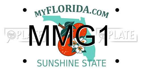 MMG1 Florida License Plate