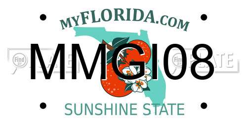 MMGI08 Florida License Plate