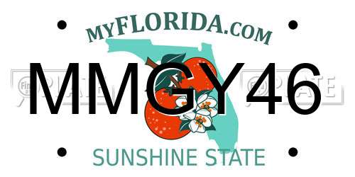 MMGY46 Florida License Plate