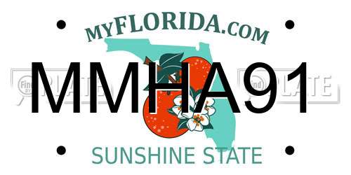 MMHA91 Florida License Plate