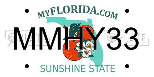 MMHY33 Florida License Plate