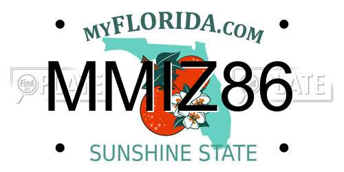 MMIZ86 Florida License Plate