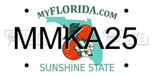 MMKA25 Florida License Plate