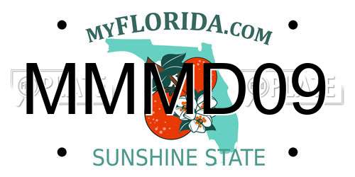 MMMD09 Florida License Plate
