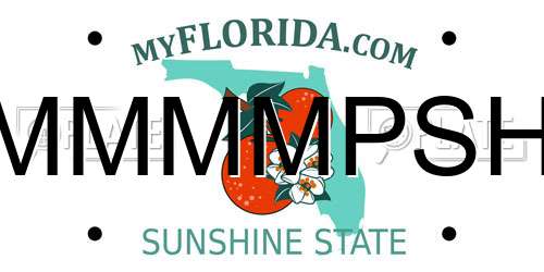 MMMMPSH Florida License Plate