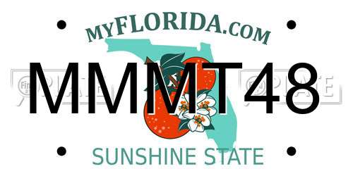 MMMT48 Florida License Plate