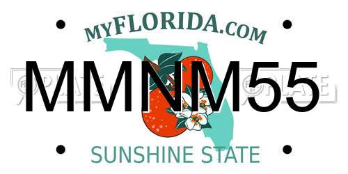 MMNM55 Florida License Plate