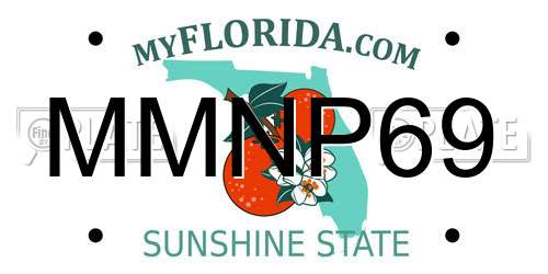 MMNP69 Florida License Plate
