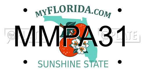 MMPA31 Florida License Plate