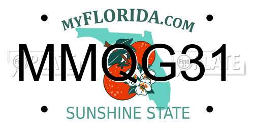 MMQG31 Florida License Plate