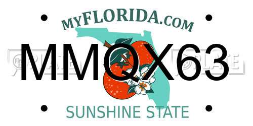MMQX63 Florida License Plate