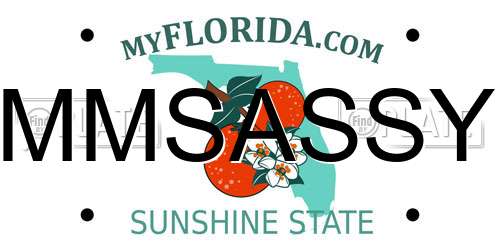 MMSASSY Florida License Plate