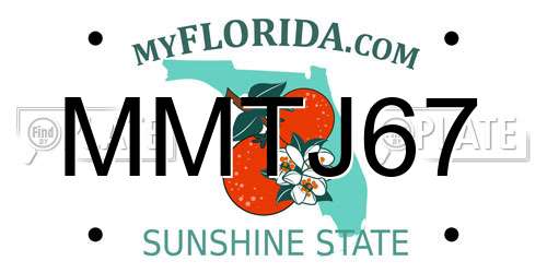 MMTJ67 Florida License Plate