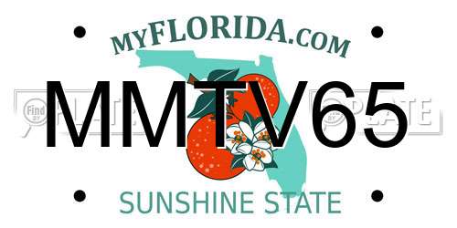 MMTV65 Florida License Plate
