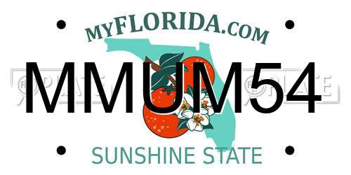 MMUM54 Florida License Plate