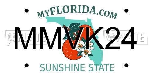 MMVK24 Florida License Plate