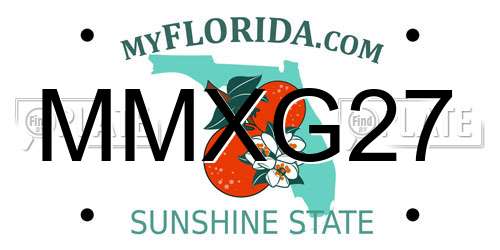 MMXG27 Florida License Plate