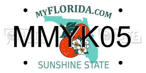 MMYK05 Florida License Plate