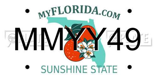 MMYY49 Florida License Plate