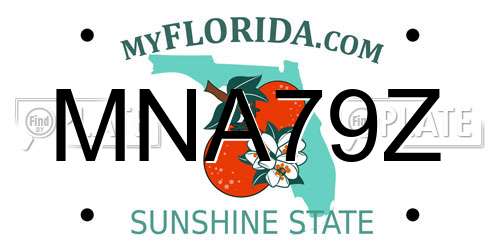 MNA79Z Florida License Plate