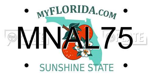 MNAL75 Florida License Plate