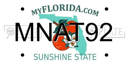 MNAT92 Florida License Plate