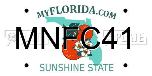 MNFC41 Florida License Plate