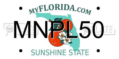 MNPL50 Florida License Plate