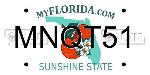 MNQT51 Florida License Plate