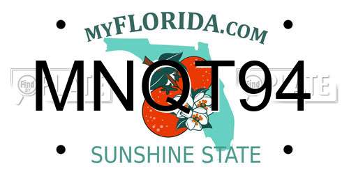 MNQT94 Florida License Plate