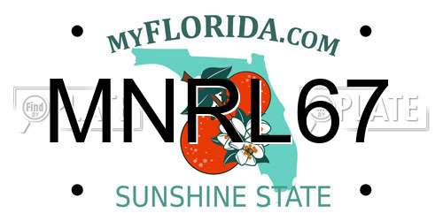 MNRL67 Florida License Plate