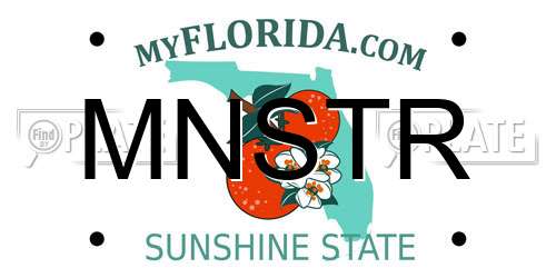 MNSTR Florida License Plate