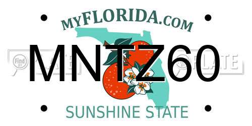 MNTZ60 Florida License Plate