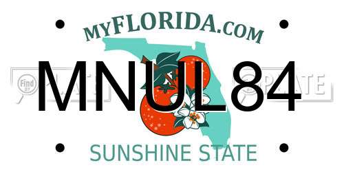 MNUL84 Florida License Plate