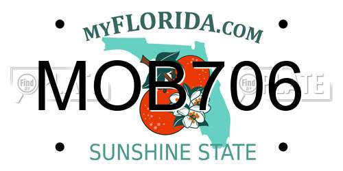 MOB706 Florida License Plate
