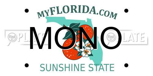 MONO Florida License Plate