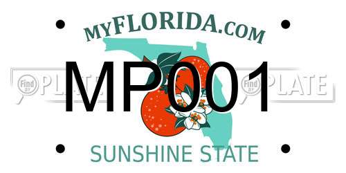 MP001 Florida License Plate