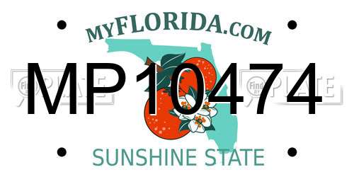 MP10474 Florida License Plate