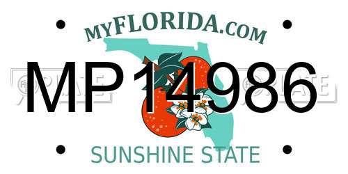 MP14986 Florida License Plate