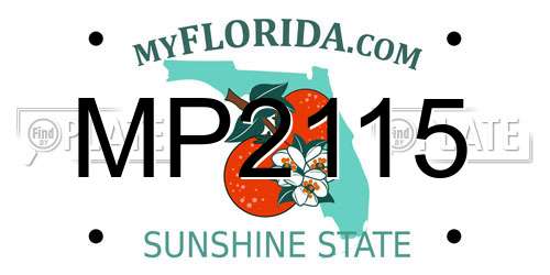 MP2115 Florida License Plate