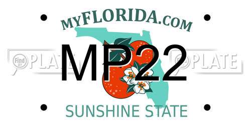 MP22 Florida License Plate