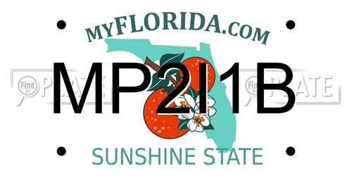 MP2I1B Florida License Plate