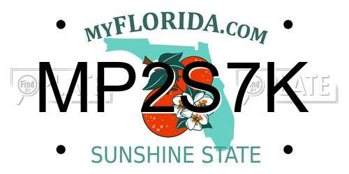 MP2S7K Florida License Plate