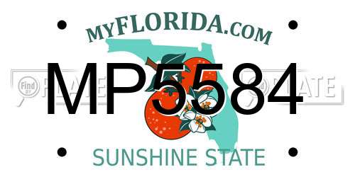MP5584 Florida License Plate