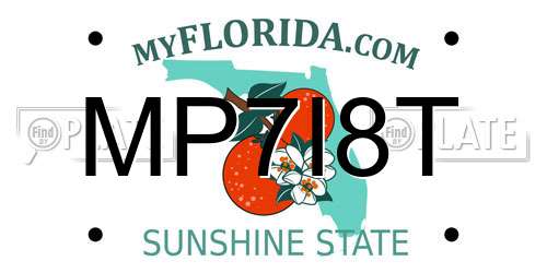 MP7I8T Florida License Plate