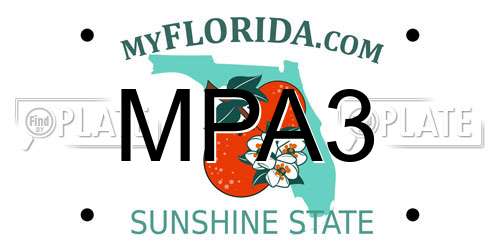 MPA3 Florida License Plate