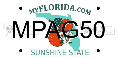 MPAG50 Florida License Plate